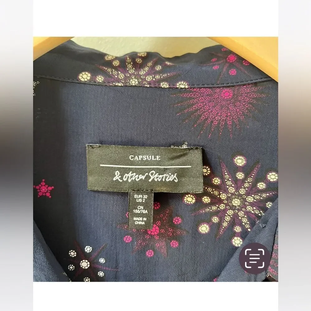 & OTHER STORIES Lounge Jacquard Shirt 2 NWOT